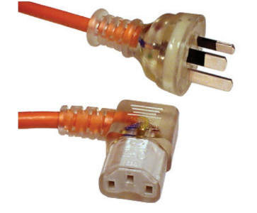 PC-C13RA-AUS-ORG-3M  AC CABLE MED C13 3M RA